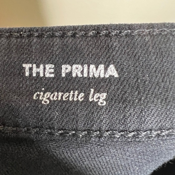 Adriano Goldschmied Black Denim The Prima Jeans Cigarette Leg Denim Women’s 29R - Picture 11 of 16